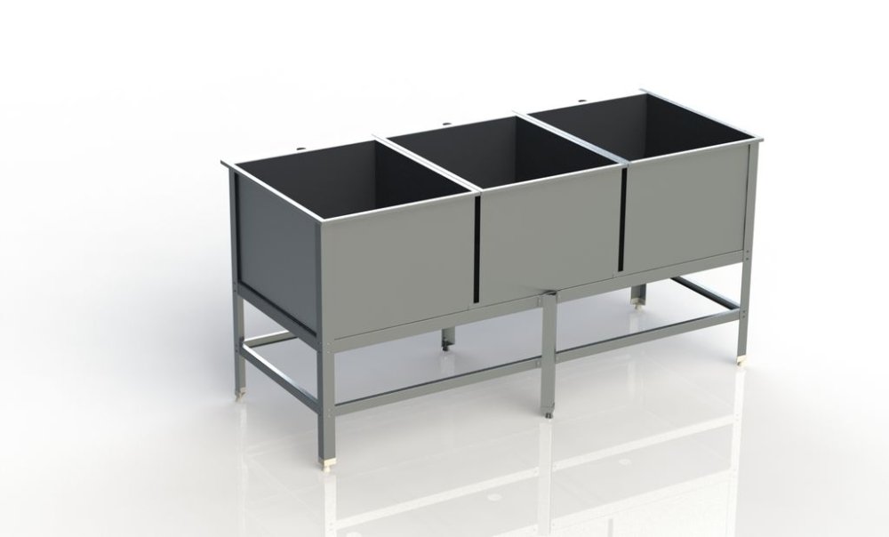 Подробнее о Ванна моечная 1800х600х850  3-секционная из нержавеющей стали, глуб.300 мм. Ванна моечная 1800х600х850  3-секционная из нержавеющей стали, глуб.300 мм.