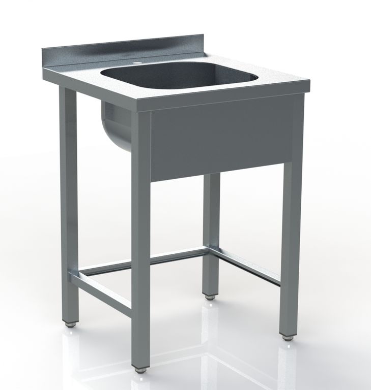 Подробнее о Ванна цельнотянутая 600х600х860 глубина 300 из нержавеющей стали 1-секционная ВМЛ 6/6 Ванна цельнотянутая 600х600х860 глубина 300 из нержавеющей стали 1-секционная ВМЛ 6/6